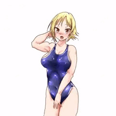 スクール水着の巨乳ムチムチちゃん