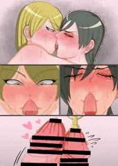セックス前のディープキス＆ふたなり兜合わせ