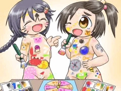 さなみゆきボディペイントゲーム対決