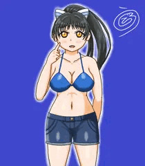 水着恋ちゃんと脱ぎ差分