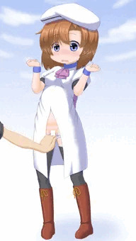 服の切れ目中央にしたレナ