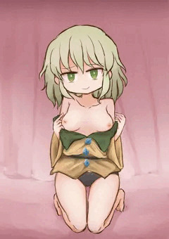 ベッドの上で乳首を見せてくれるこいしちゃん