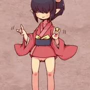 メカクレ鬼童女
