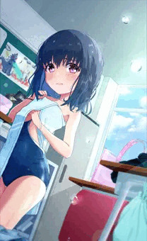 ラップタオル忘れちゃった女の子
