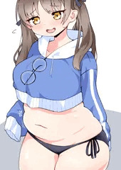 水着モエの腹肉
