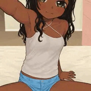 褐色ロリセルフィー