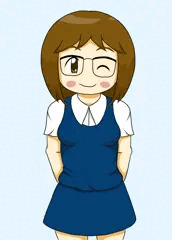 少しぽっちゃり気味の眼鏡っ娘