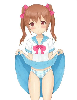 セーラー服と縞パン