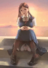 夕日に佇む少女💗