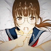 メガネ顔射