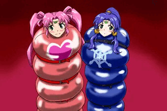 バーチャロン娘(擬人化)スリープサック拘束