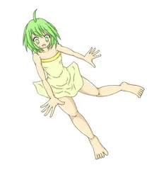 こけそうな女の子