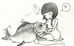 懐いている座敷鯉