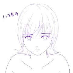【非エロ/線画】眉と口で表情差分(141112)