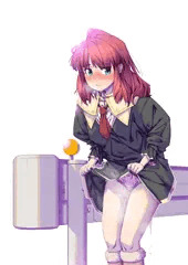ガードレールに隠れて…