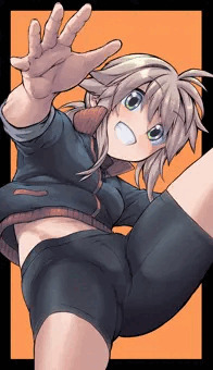 顔　手　スパッツ