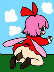 Ribbon Has Poo-Poo Coming Out From Her Bottom 
