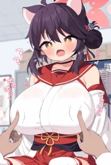 カエデっぱいにいたずらするえち絵