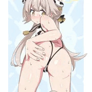 牛柄ハイレグ水着ヒフミちゃん 4