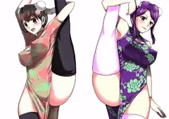 I字バランスチャイナドレス姉妹