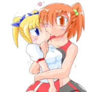 ラッキーでスケベな陸上部(右)とトイレが好きな風紀委員(左)のキスの練習