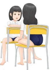 生徒席にて