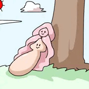 なかよくひなたぼっこ