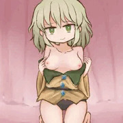 ベッドの上で乳首を見せてくれるこいしちゃん