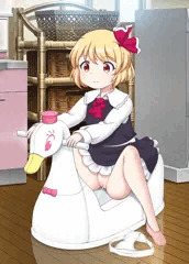 【2枚目スカ注意】ルーミアちゃん、スワン号で発射する(;^ω^)