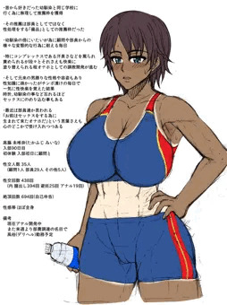 「黒メス便女化！汗臭アスリート系幼馴染」下描き＋ラフ色塗り
