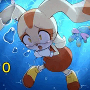 溺れるクリームちゃん