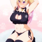 猫ランジェリー先輩　脇毛差分