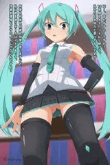 ミクさんで見抜き　ノーパン編＋全裸差分等
