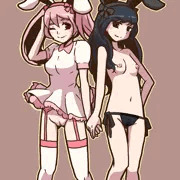 白うさぎ黒ウサギ