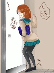 トイレの前で