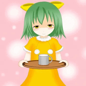 コラープちゃんがミルク入れてくれたよ