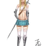 金髪エルフ女戦士