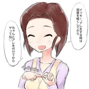 母の日チドリさん落書き