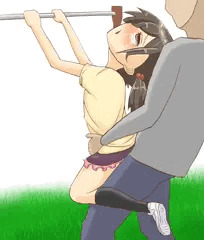 鉄棒の練習