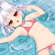 のじゃロリババア狐さまシロ様のビキニ♪うちわ絵
