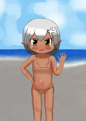 悪い褐色ちゃん変なビキニを着せられるの巻