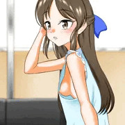 ワンピースからのぞいているありす