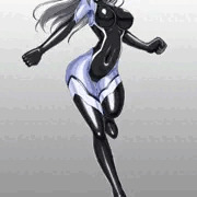 ぴっちりスーツの女の子