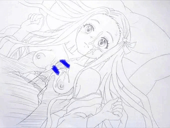 禰豆子ちゃんを押し倒して・・・