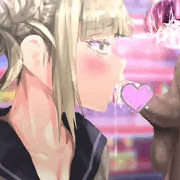 100円【うごイラ】嬉しそうに白い液体ちうちうしてくる女子高生