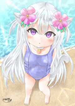 猫耳少女と海へ
