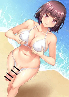 波打ち際のふたなり