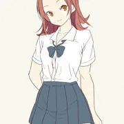 赤髪外ハネおでこの女の子