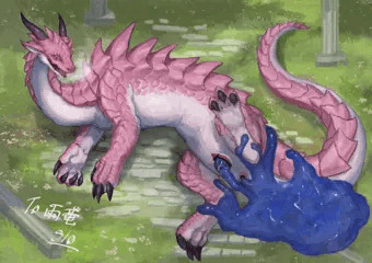 メスドラと迫るスライム