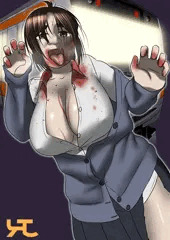 ハロウィンに興じる鉄JK